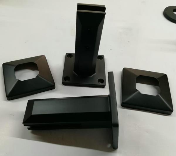 Frameless Glass Pool Spigots Matte Black