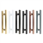 Стъклена дръжка за врата от неръждаема стомана